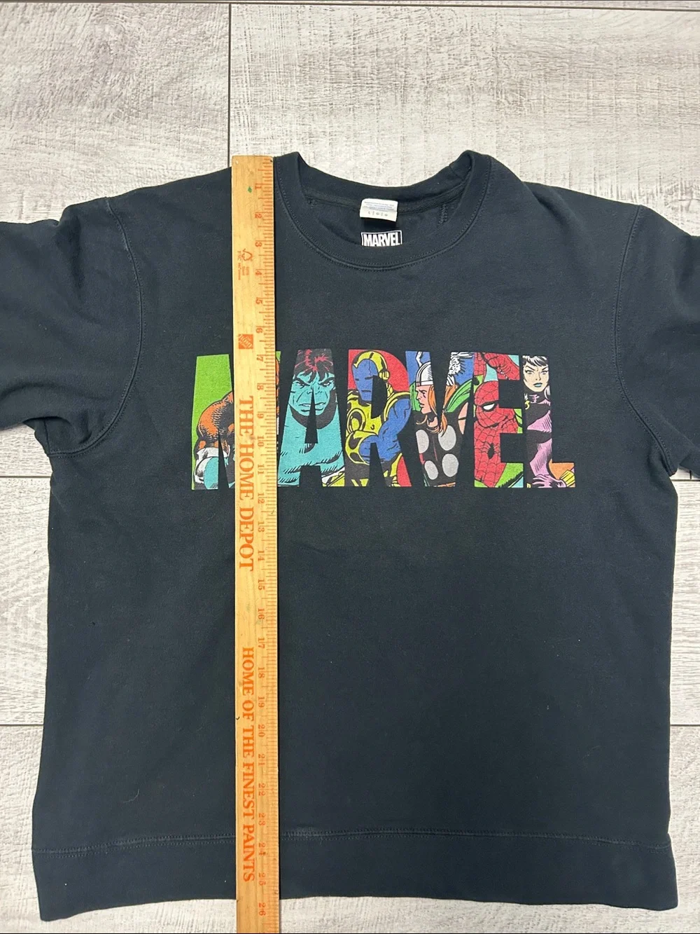 Marvel black Sweatshirt with Multicolor Character Logo